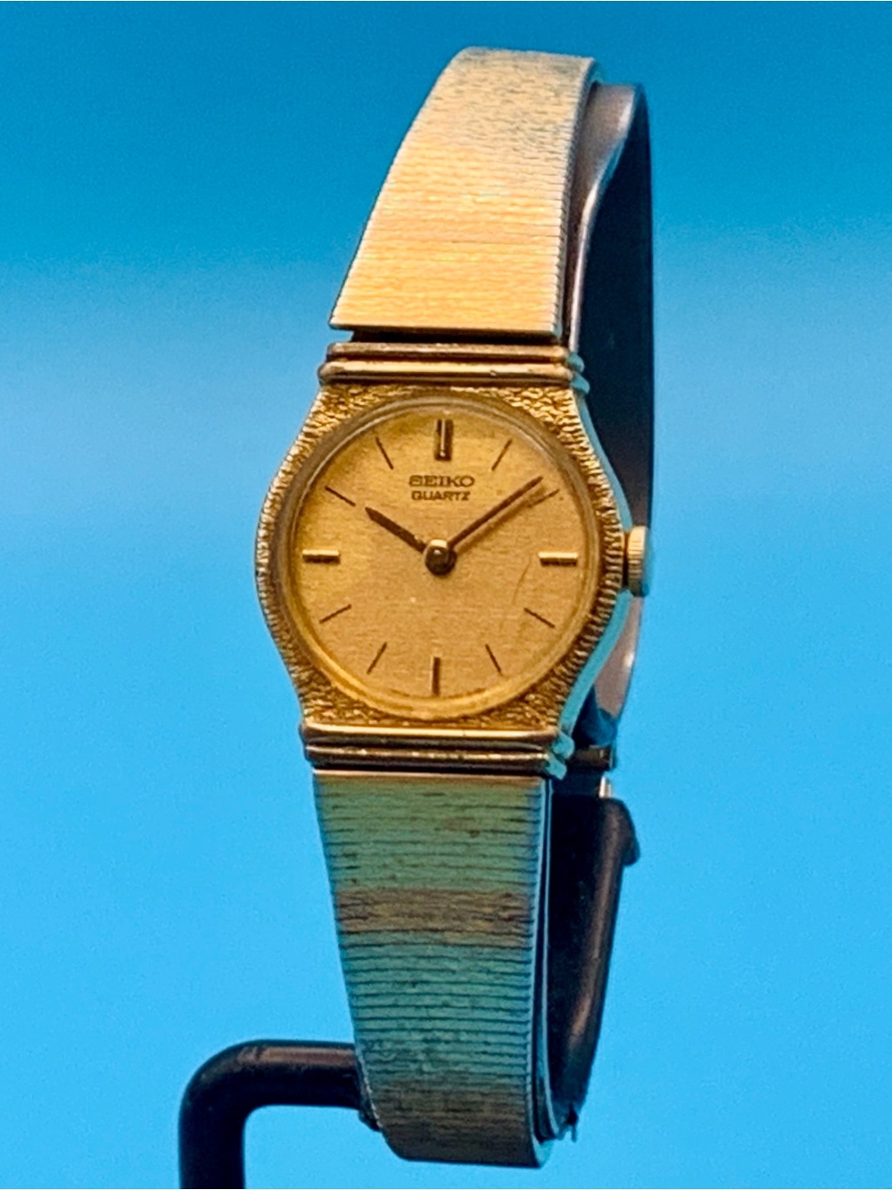 SEIKO 1400-0750 Women’s Vintage Gold Plated Quartz Wristwatch Works New Battery